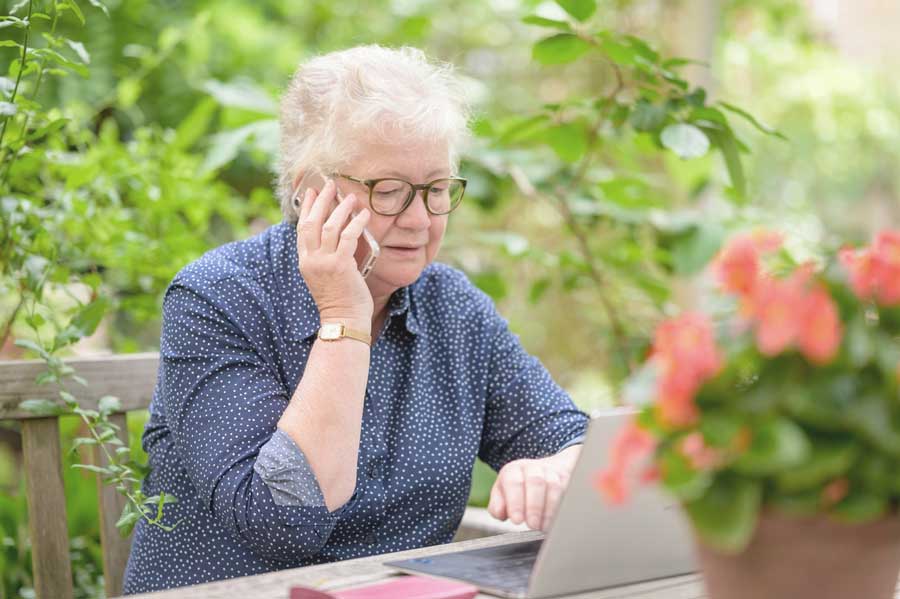 woman on the phone